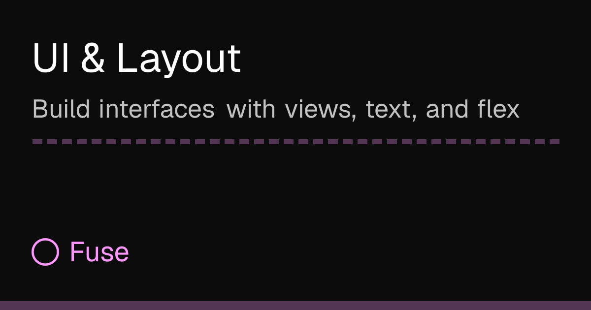 UI & Layout